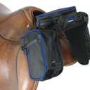 TrailMax Compact English Pommel Pocket Horse Saddlebag with Water Bottle Sleeve for Trail Riding, Works with English, Endurance & Australian Saddles