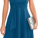OWIN Womens 2026 Elegant Ruffle Sleeve Flared A Line Swing Casual Party Cocktail Dresses (L)