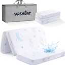 Trifold Pack and Play Mattress 38"x26", Double-Layer Pack N Play Mattresses for Baby Toddler with Waterproof Washable Breathable Cover, Portable Mini Crib Mattress for Playpen