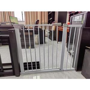 81" x 31" Inch Gate for Stairs & Doorways | Pressure Mounted Safety Gate For Baby with Double Lock, Extensions & Wall Protectors (White)