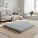 Velvet Zabuton Meditation Mat - Large Floor Pillow for Adults & Yoga Meditation Cushion - High Density Foam Floor Seating with Washable Cover, 31x31 Inch (Gray)