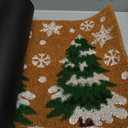 MAINEVENT Christmas Tree Door Mat 30x17 Inch, Winter Holiday Welcome Mat for Covered Outdoor Area, Coir Doormat w/Non-Slip PVC Backing