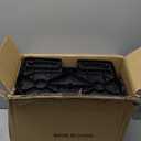 Triple Cereal Dispenser Countertop - 3 Pack 2L Large Cereal Containers Storage Airtight, Rotating Black Plastic Dry Food Dispenser for Cereal, Rice, Grains, Candy, Coffee Beans