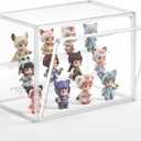 eYotto 1 Pack Acrylic Display Case for Collectibles, Clear Stackable Movable 3-Tier Hobby Display Cases, Acrylic Display Box with Lid and Magnetic Door for Figures Size 12 (Transparent)