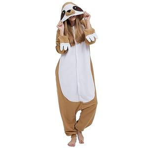 SAMGU Sloth Onesie Costume, Halloween Cosplay Cartoon One Piece Pajamas Homewear for Women Men Medium