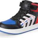 DREAM PAIRS Boys Girls Sneaker High Top Basketball Shoes Kids LilLegends JuniorFly Jumpers Sports Shoes for Athletic School Gym (Size 33.5, Blue/Black/Red)