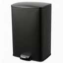 Garvee 13 Gal Stainless Steel Kitchen Trash Can with Lid, Step Pedal, Black