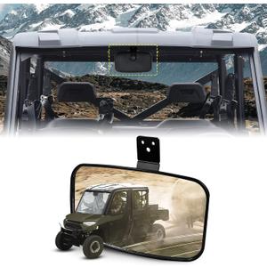SAUTVS UTV XL Center Rear View Mirror for Polaris Ranger 1000 570 900/Honda Pioneer 1000, Wider Convex RearView Mirror for Polaris Ranger XP 1000 570 900 Crew/Honda Pioneer 1000 2015-2025 Accessories