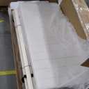 Yaheetech Full Bed Frame Upholstered Platform Bed with Fabric Headboard, Wing Edge Design/Non-Slip and Noise-Free/Wooden Slats Support/No Box Spring Needed/Easy Assembly, Ivory Full Bed