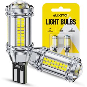 AUXITO 921 LED Bulb Reverse Lights, 600% Super Bright 912 T15 led Backup light, CAN-Bus Error Free 906 922 W16W LED Bulbs for Reverse Back Up Marker Lights, 6000K White, 2 Pcs
