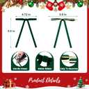 30 Pcs Dark Green Velvet Christmas Ornaments, 5 x 7 Inch Vintage Rustic Christmas Bows for Door Garlands, Gifts, and Xmas Home Outdoor Indoor Decoration