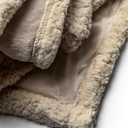 Gentle Soft Sherpa Fleece Blankets Queen Size for Bed - Thick and Warm, Soft Fuzzy Plush Queen Blanket for Winter, Linen, 90x90 Inches