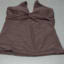 GRAPENT Tankini Tops for Women Swimwear Twisted V Neck Bathing Suit Beach Vacation Modest Padded Swimsuit Swim Top Only (XL)