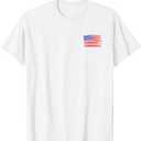 USA Flag United States of America 4th of July simple Vintage T-Shirt