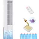 42 INCH Swamp Cooler Air Conditioner w/ 4 Modes & 3 Speeds, Aroma&Memory Function Evaporative Air Cooler, 4.2L Dual Tank, 15H Timer, 6 Ice Packs Portable Windowless Air Conditioner for Bedroom