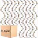 50 Pcs 4 Inch Wedding Tambourine Bulk Drum for Adults Hand Held Percussion Gift Wood Metal Jingles Musical Educational Drum Instrument for Church Wedding Party Favor