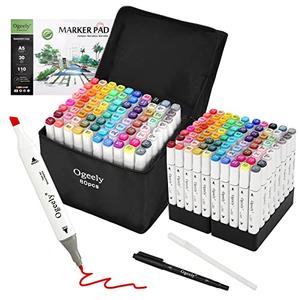 Alcohol Markers 60 Colors with Base Support, Drawing Art Markers Perfect for Students Kids and Adults Comics Sketching Illustration Artistic Creation Gift