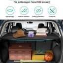 Powerty Cargo Cover for 2022 2023 2024 2025 Volkswagen VW Taos Accessories Trunk Cover Trunk Shielding Shade Cargo Luggage Cover Black (Can Withstand The Load)