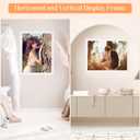 14x18 Wood Frame White, Modern Natural Woodgrain 18x14in Picture Frame, Rustic Wooden 14 x 18 inch Gallery Wall Photo Poster Frame with HD Plexiglass, Horizontal Vertical Wall Mounting Display 1pcs