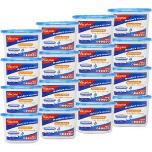 Vacplus Moisture Absorbers 16 Pack, 10.5 Oz, Humidity Absorber Boxes Attracts Extra Moisture from Your Bathroom, Closet, Kitchen, Dehumidifier for Closet (Fragrance Free), Blue