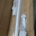 Hei!Dear White Curtain Rod, Modern Adjustable 5/8 Inch Wrap Around Window Rod for 28-48 Inch Windows, Sleek Curved Design, Heavy Duty Decorative Curtain Rod for Bedroom or Living Room