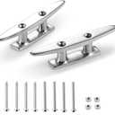 Boat Cleat Open Base 4/5 /6/8 inch, Dock Cleat 316 Stainless Steel Marine Grade, Include Installation Screws