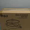 Hot Pot Electric Hot Pot with Divider, Large 6L Nonstick Dual-Sided Shabu Shabu Pot Dual-Flavor hotpot electric 1500W with Adjustable 5-Temperature Control Perfect for Family Dinners & Parties