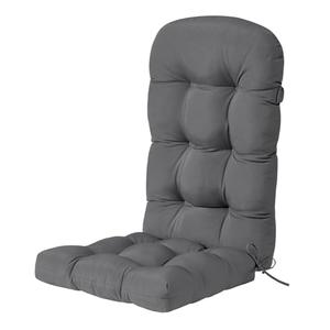 HARBOREST Indoor/ Outdoor Adirondack Chair Cushion, Tufted High Back Outdoor Chair Cushions, High Rebound Foam Adirondack Cushions with Non-Skid Ties, 45"x19"x4.5", Dark Grey