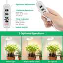 Aokrean Grow Lights for Indoor Plants,Full Spectrum Plant Lights for Indoor Growing with 3/9/12H Timer, 3 Color Modes, 10 Brightness, 6.5"-26" Height Adjustable Small Grow Light, 2 Pack(3.4in)