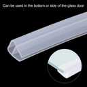 Uxcell Shower Door Side Seal, U-Type Shower Door Sweep for 7/16" Glass 130" Long Silicone Frameless Glass Door Seal Strip, Stop Shower Leaks, Clear