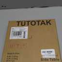 TUTOTAK Tall Round Side Table, Small End Table, Beside Table, Drink Table, Pedestal Side Table, livingroom, White TB01BW065