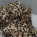 XeGe Fluffy Faux Fur Cheetah Print Duvet Cover Set, 1 Plush Fuzzy Soft Leopard Comforter Cover and 2 Furry Pillowcases, 3 Pieces Luxury Farmhouse Shaggy Bedding Set with Zipper, Brown and Black, Queen