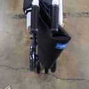 Medline Heavy Duty Transport Chair supports up to 500 lbs., Bariatric Transport Wheelchair, 22" x 18" Seat, Blue Frame