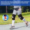 Knee Brace for Women & Men, Knee Brace for Meniscus Tear, Knee Pain Relief, Arthritis, Compression Knee Support Side Stabilizers, Injury Recovery, Running, Workout (Black, Large)