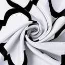 Melodieux Moroccan Fashion Room Darkening Blackout Grommet Curtain for Bedroom Kitchen Small Windows, 52 by 45 Inch, Off White/Black (1 Panel)
