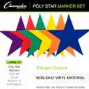 Champion Sports 9-Inch Poly Star Marker Set, Multicolor, 1 Count (Pack of 1)