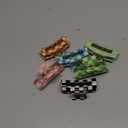 Zeyune Checkered Hair Claw Clips for Women Cute Accessories 3 Inch Multicolored Rectangle Hair Barrettes Non Slip Strong Hold Accessories for Women Girl Y2k Barrettes Valentine's Day Gift Valentines