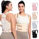 Fit Geno Back Brace, Brace Posture Corrector for Women and Men, Shoulder Straightener, Adjustable Full Back Support, Upper and Lower Back Pain Relief - Scoliosis, Hunchback, Thoracic, Spine Corrector , Size M