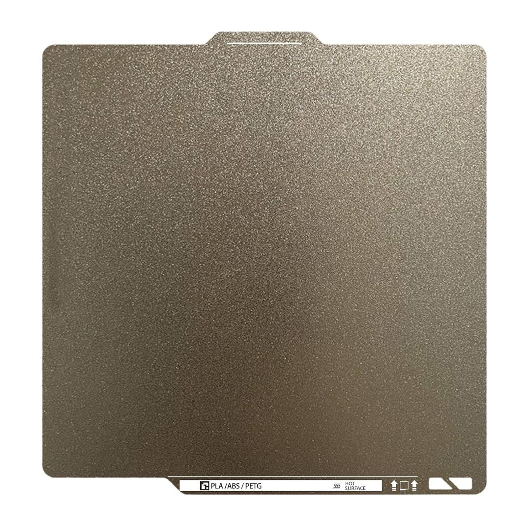 Upgraded Thicker Textured PEI Plate 0.77mm with QR Code for Bambu Lab P1S/P2S/P1P/X1/X1C/A1 3D Printer, 257x257mm Dual-Textured Plate, Heated Bed Magnetic Flexible Spring Steel PEI Sheet Plate