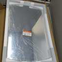 TokeShimi 16x26 Oval Medicine Cabinet with Mirror with Storage Black, Surface Mount or Recessed Medicine Cabinet Arched with Beveled Mirror Metal for Bathroom