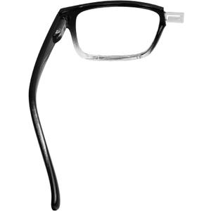 (Must Buy Both Eye) Black Clear-Left Eye +0.00 Reading Glasses with Different Strength for Each Eye