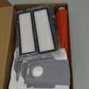 Accessories Kit Replacement for Roborock Q Revo/Qrevo 2R3W, QX Revo/QRT78 Robot Vacuum, 1 Main Brush, 4 Mop Pads, 4 HEPA Filters, 4 Black Side Brushes, 4 Dust Bags, 1 Cleaning Tool