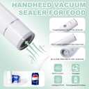 Handheld Vacuum Sealer for Food Storage – Portable & Rechargeable, Easy One-Hand Automatic Operation, 1 Vacuum Sealer + 30 Food Reusable Bags