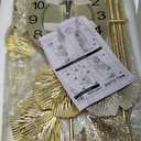 Large Wall Clock, Modern Clocks for Living Room, Ginkgo Leaf Design - Silent Wall Clock, Battery Operated, for Living Room,Bedroom,Kitchen,Study or Entryway Decor-28''