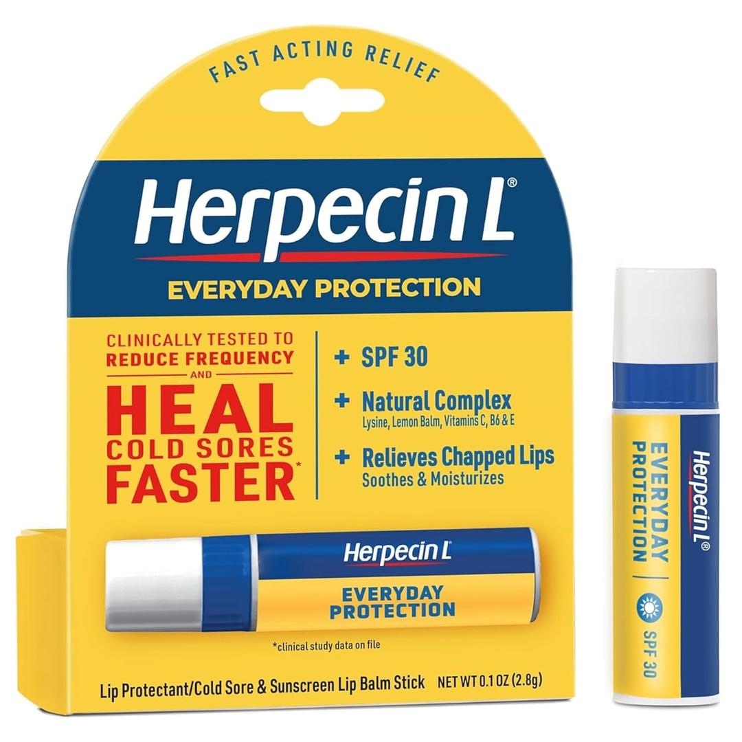 Herpecin-L Lip Balm Stick, 30 SPF, 0.1 Ounce (Pack of 4)