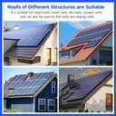 Solar Panel Mounting Brackets Kit 10Pcs Solar Roof Mount Kit for 1-4 Pieces Thickness 1.57-1.6 Solar Panels(100-400W), Aluminum Alloy Mount for Flat Pitched Roof Rack Mounting Brackets