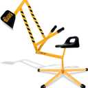 Stargo Sand Digger Kids Excavator Ride on Toy, Beach Toys Outdoor Sandbox Toy Digger for Kids, Solid Steel Rotates 360, Role Play, Sand Toys