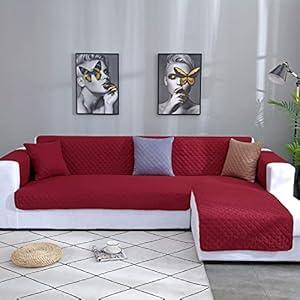 Double Side L Shape Couch Cover Sectional Sofa Covers Set Chaise Couch Cover Slip Covers for Sofas Couches Sectional Furniture Protector Cover
