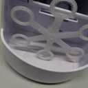 Bubble Machine, 3-in-1 Bubble Maker, Automatic Bubble Blower with 3 Bubble Wands, 8000+ Colorful Bubbles for Kids Toddlers, Operated by Plug-in or Batteries for Indoor Outdoor Birthday Party (Milk-white)