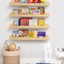 24 in Scalloped Wall Book Shelves for Kids Room, Nursery Floating Bookshelf, 24 x 4.7 Inch